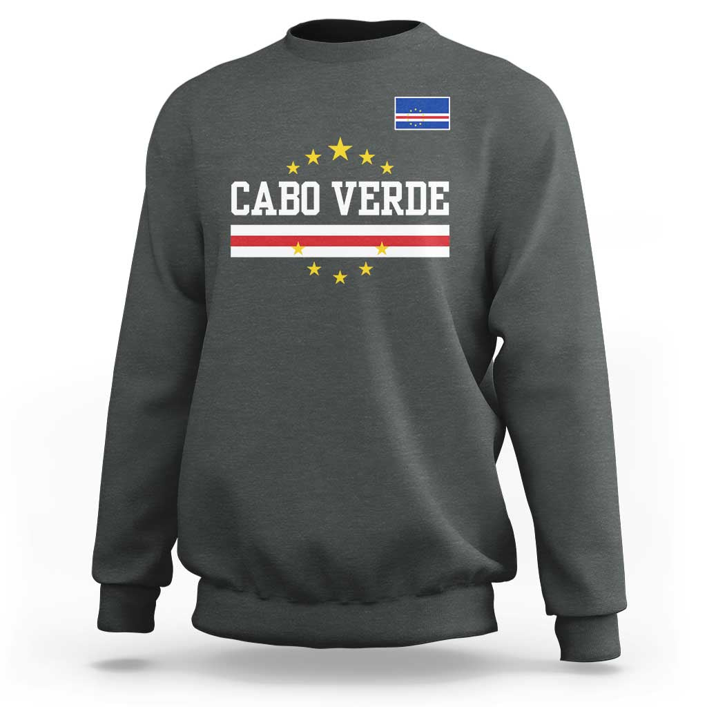 Cabo Verde Athletic Varsity Style Sweatshirt Cape Verde Flag Stars National Pride