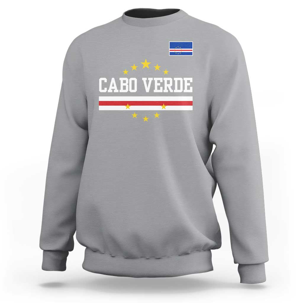 Cabo Verde Athletic Varsity Style Sweatshirt Cape Verde Flag Stars National Pride