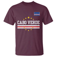 Cabo Verde Athletic Varsity Style T Shirt Cape Verde Flag Stars National Pride