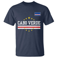 Cabo Verde Athletic Varsity Style T Shirt Cape Verde Flag Stars National Pride