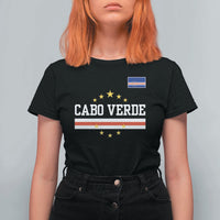 Cabo Verde Athletic Varsity Style T Shirt For Women Cape Verde Flag Stars National Pride