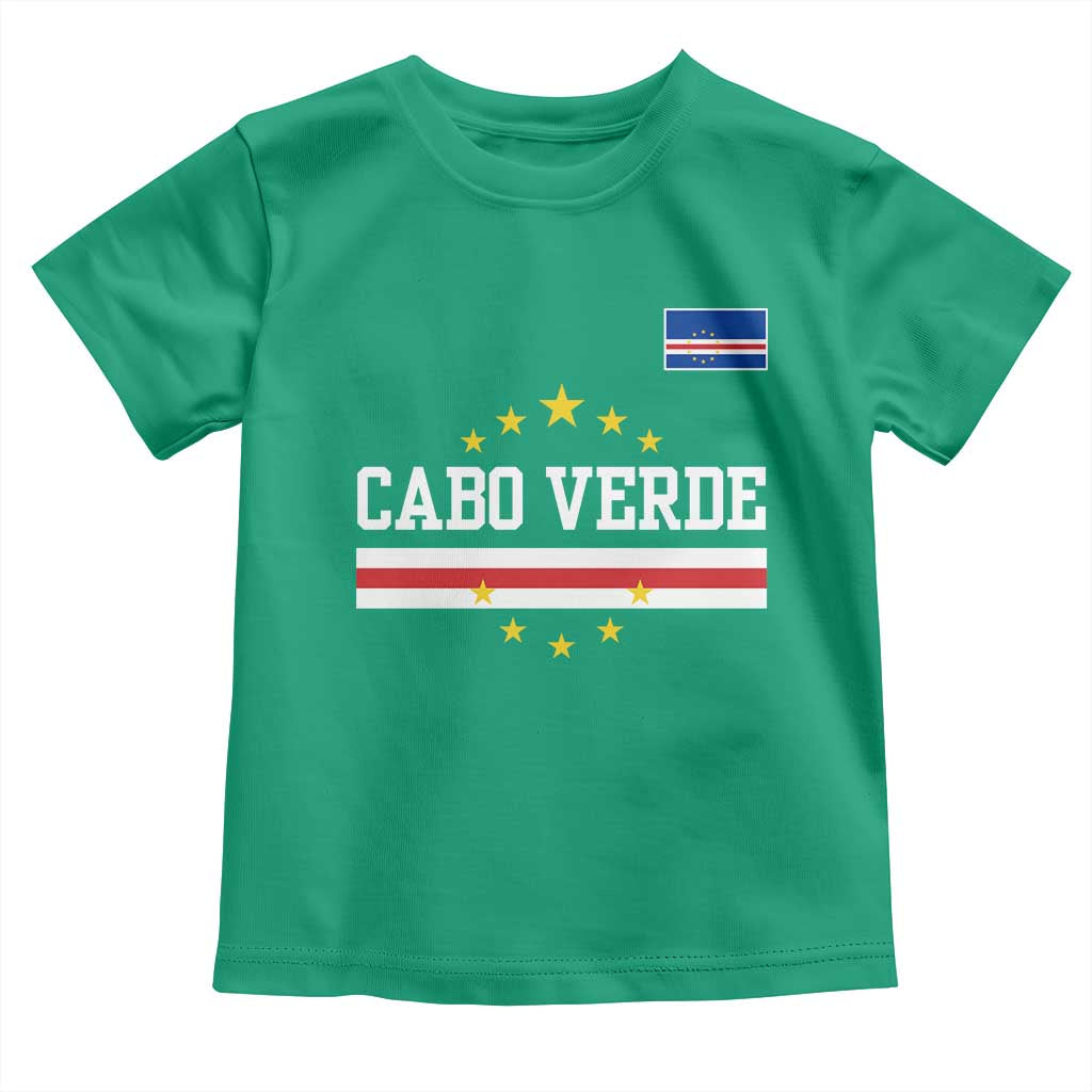 Cabo Verde Athletic Varsity Style Toddler T Shirt Cape Verde Flag Stars National Pride