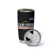 Cabo Verde Athletic Varsity Style Tumbler Cup Cape Verde Flag Stars National Pride