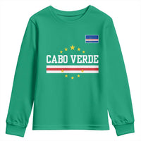 Cabo Verde Athletic Varsity Style Youth Sweatshirt Cape Verde Flag Stars National Pride