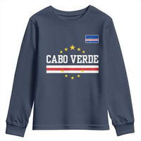 Cabo Verde Athletic Varsity Style Youth Sweatshirt Cape Verde Flag Stars National Pride