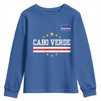 Cabo Verde Athletic Varsity Style Youth Sweatshirt Cape Verde Flag Stars National Pride