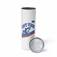 Cape Verde Blue Sharks Ocean Wave Graphic Skinny Tumbler Cabo Verde Pride Sports Fans