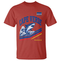 Cape Verde Blue Sharks Ocean Wave Graphic T Shirt Cabo Verde Pride Sports Fans