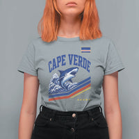 Cape Verde Blue Sharks Ocean Wave Graphic T Shirt For Women Cabo Verde Pride Sports Fans