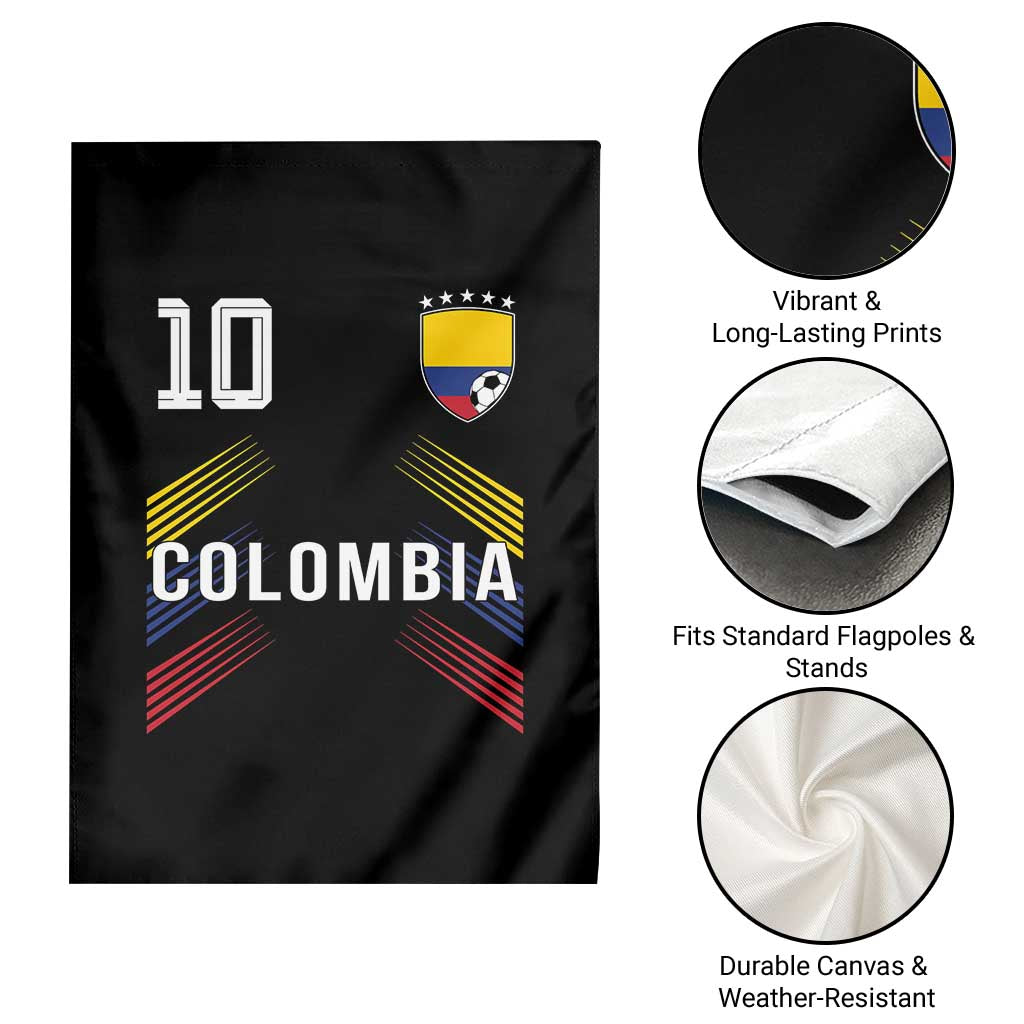 Colombia Soccer Sports Graphic Number 10 Jersey Style Garden Flag Proud Colombian Football Fans Game Day Pride