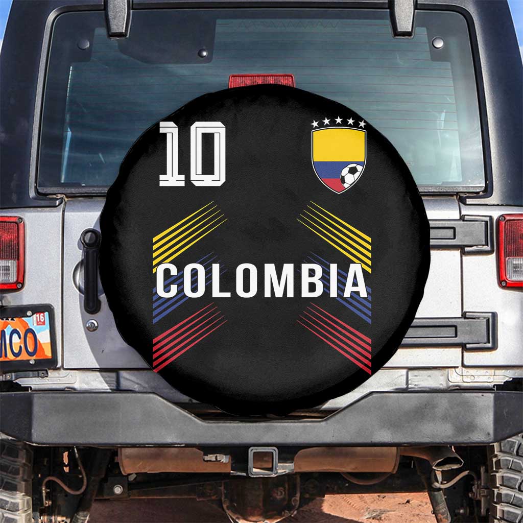Colombia Soccer Sports Graphic Number 10 Jersey Style Spare Tire Cover Proud Colombian Football Fans Game Day Pride