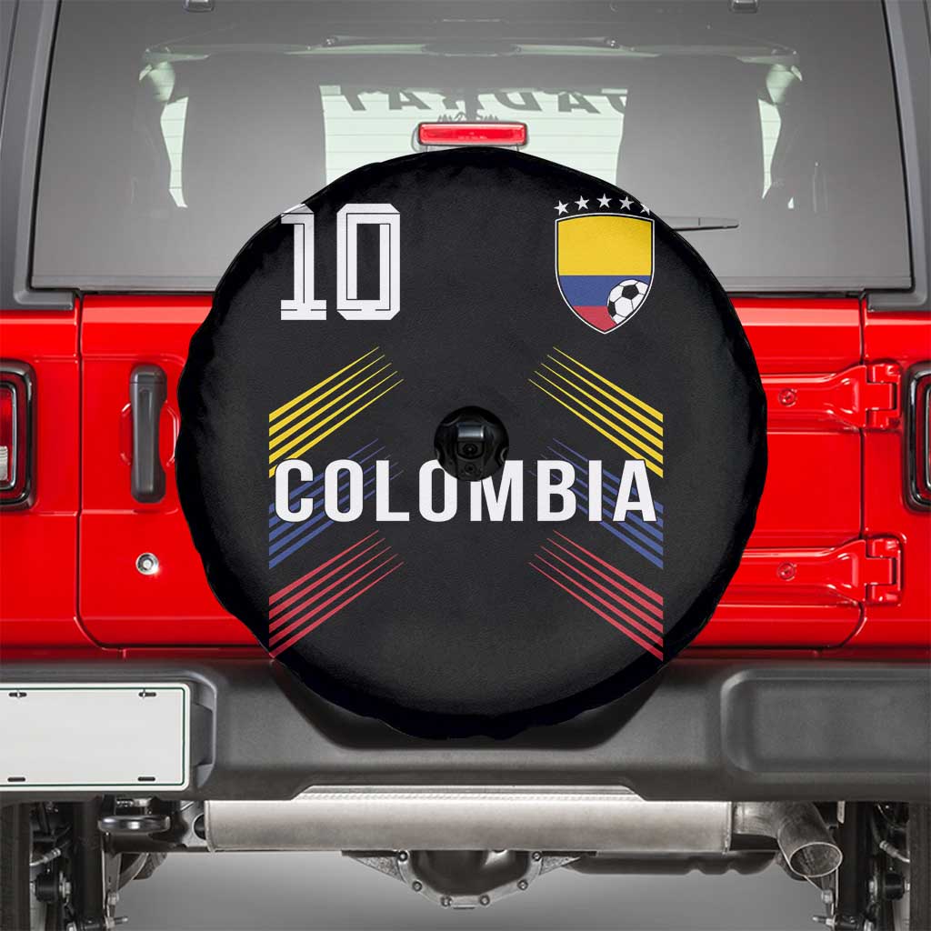Colombia Soccer Sports Graphic Number 10 Jersey Style Spare Tire Cover Proud Colombian Football Fans Game Day Pride