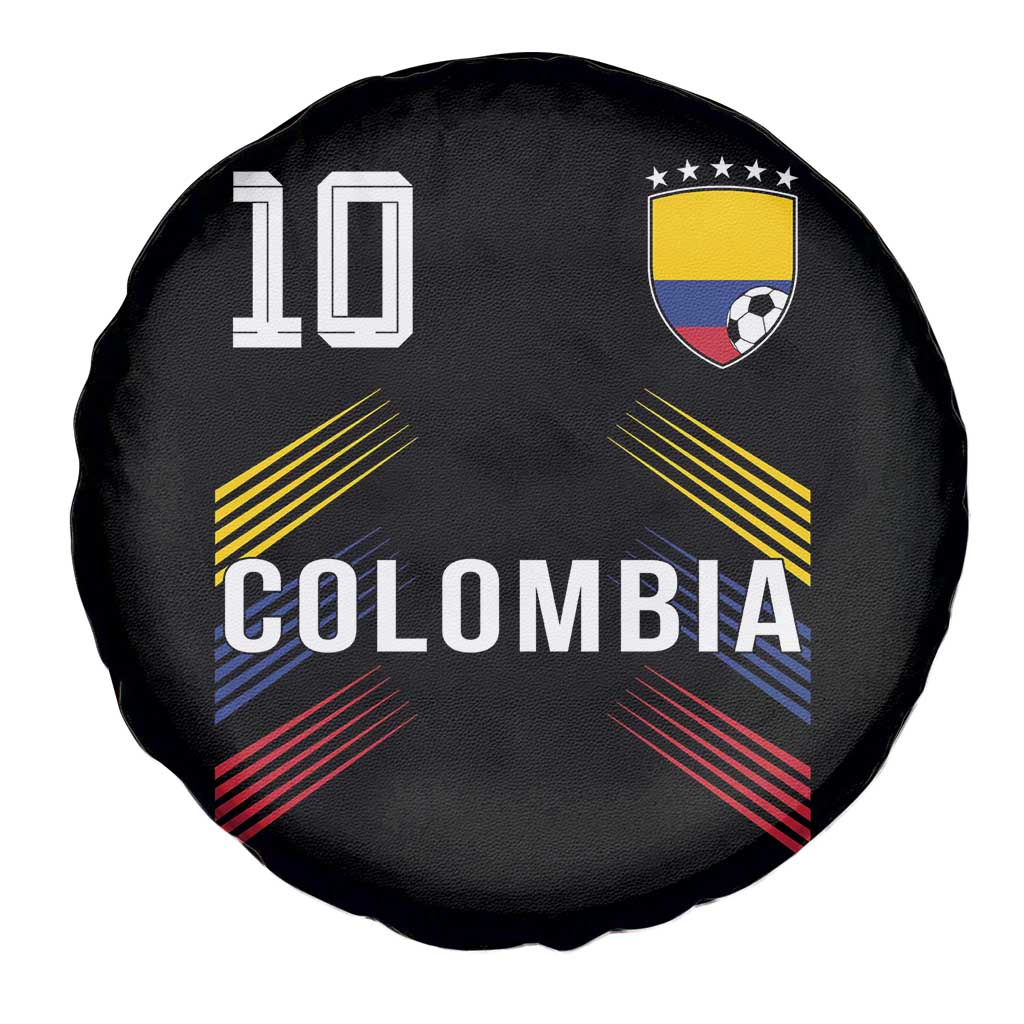 Colombia Soccer Sports Graphic Number 10 Jersey Style Spare Tire Cover Proud Colombian Football Fans Game Day Pride