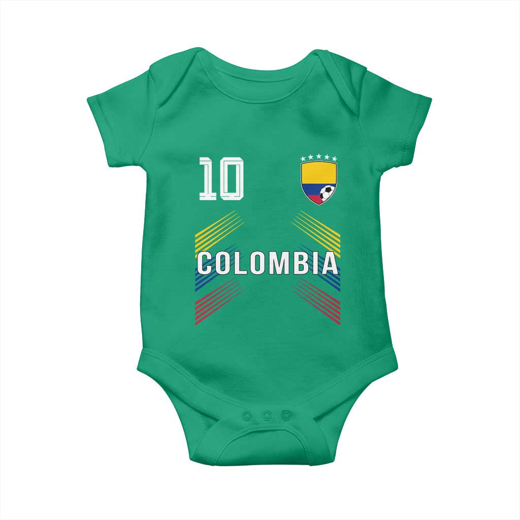 Colombia Soccer Sports Graphic Number 10 Jersey Style Baby Onesie Proud Colombian Football Fans Game Day Pride