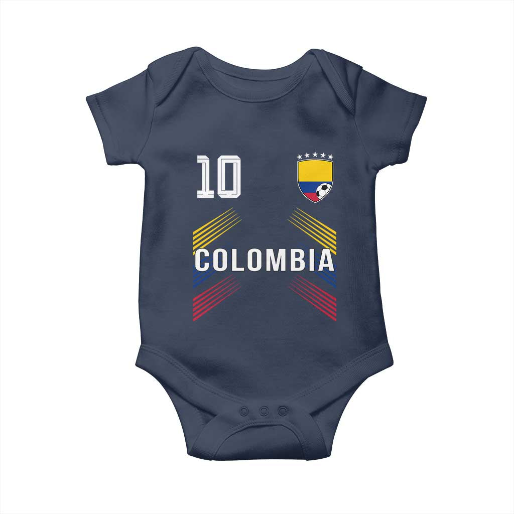 Colombia Soccer Sports Graphic Number 10 Jersey Style Baby Onesie Proud Colombian Football Fans Game Day Pride