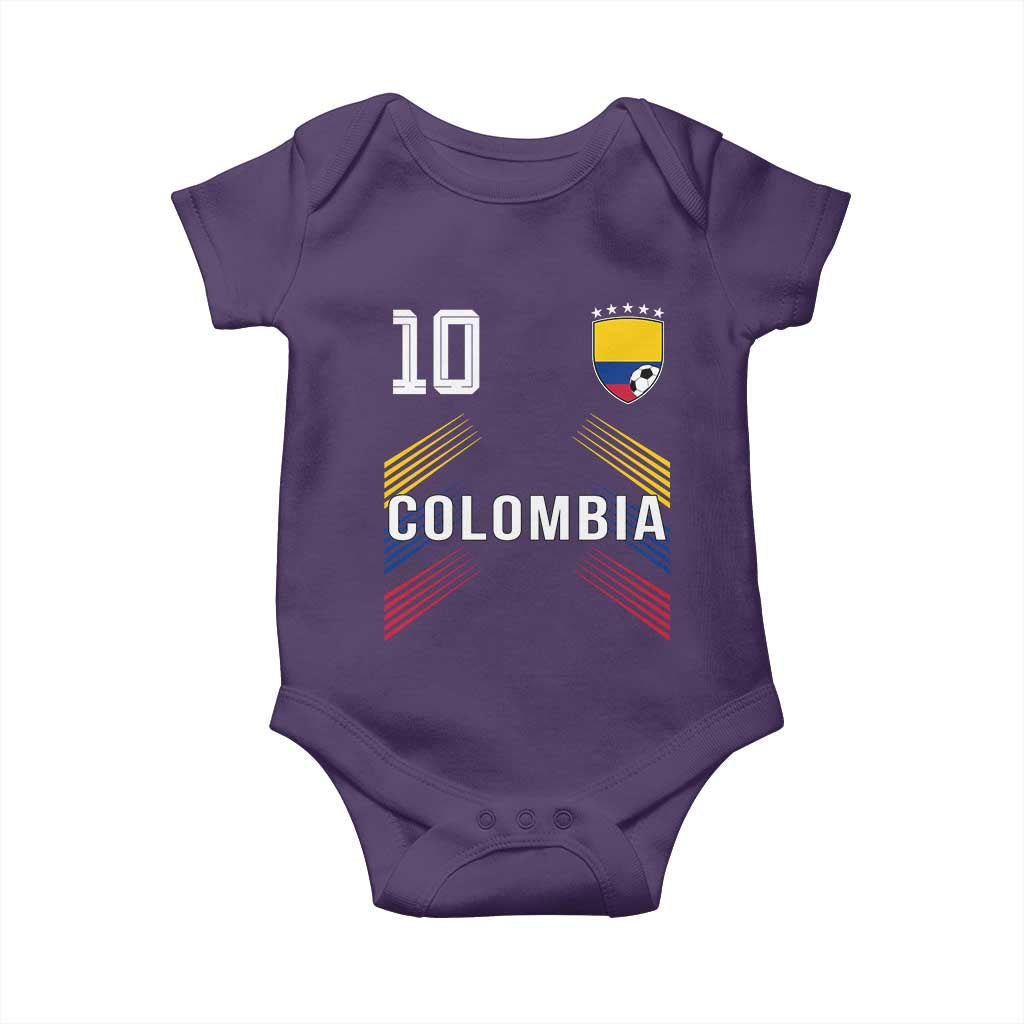 Colombia Soccer Sports Graphic Number 10 Jersey Style Baby Onesie Proud Colombian Football Fans Game Day Pride