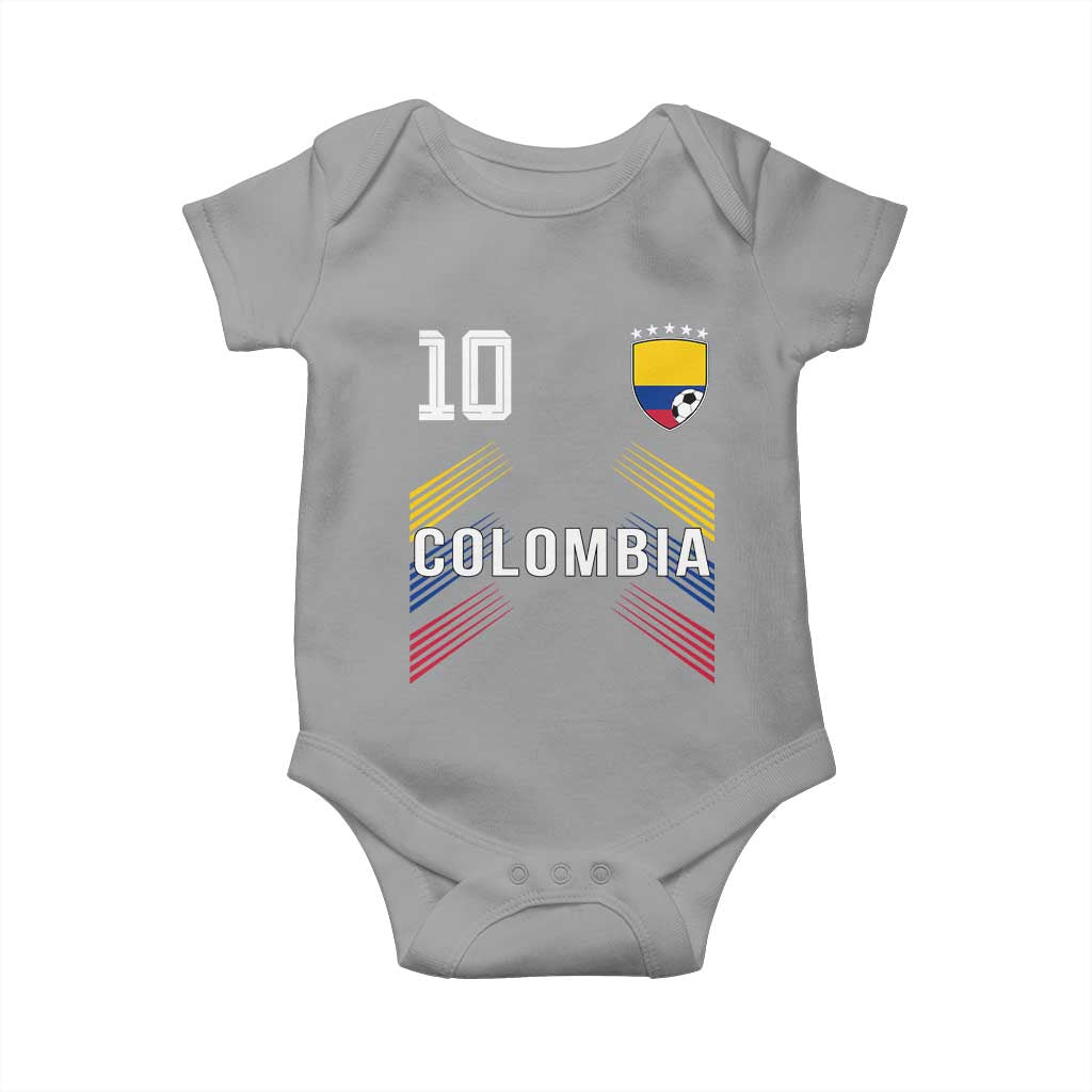 Colombia Soccer Sports Graphic Number 10 Jersey Style Baby Onesie Proud Colombian Football Fans Game Day Pride