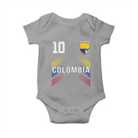 Colombia Soccer Sports Graphic Number 10 Jersey Style Baby Onesie Proud Colombian Football Fans Game Day Pride