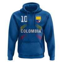 Colombia Soccer Sports Graphic Number 10 Jersey Style Hoodie Proud Colombian Football Fans Game Day Pride