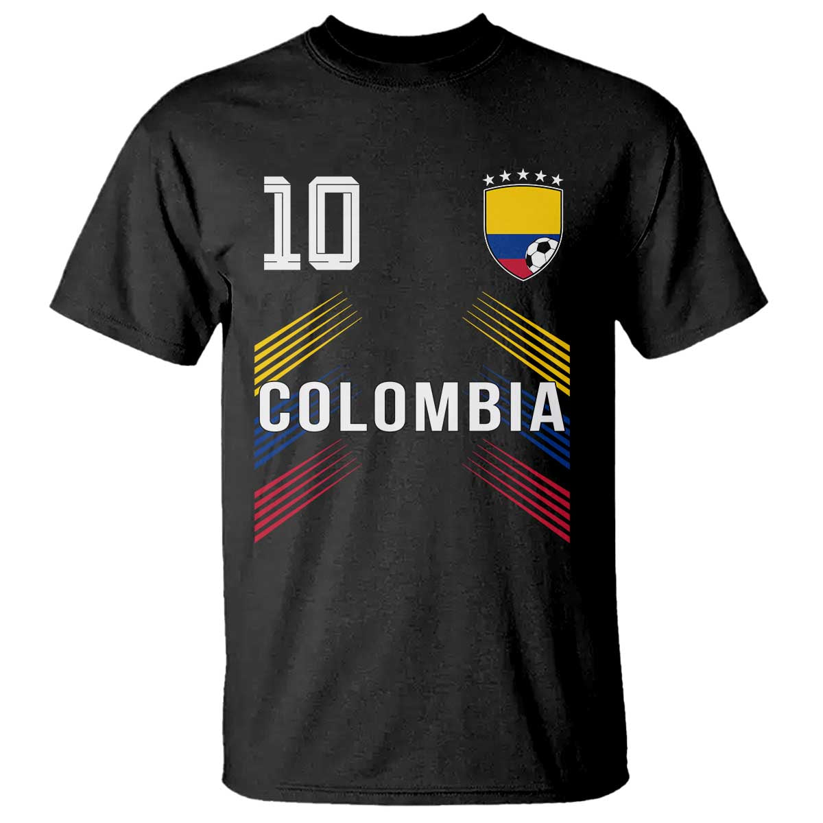Colombia Soccer Sports Graphic Number 10 Jersey Style T Shirt Proud Colombian Football Fans Game Day Pride