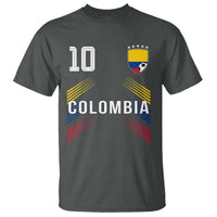 Colombia Soccer Sports Graphic Number 10 Jersey Style T Shirt Proud Colombian Football Fans Game Day Pride