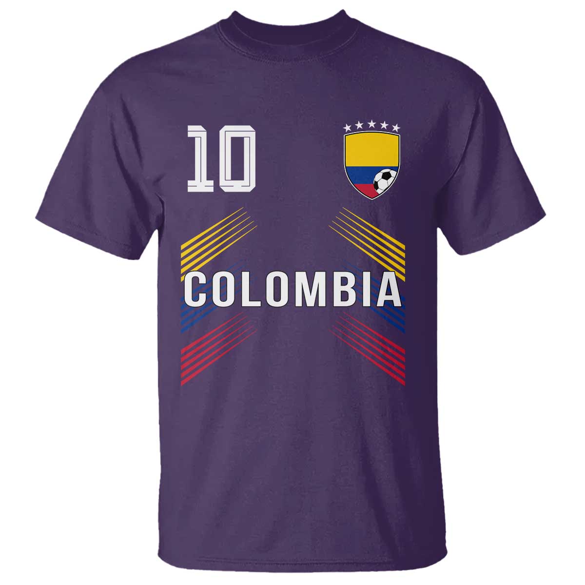 Colombia Soccer Sports Graphic Number 10 Jersey Style T Shirt Proud Colombian Football Fans Game Day Pride