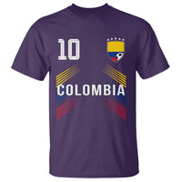 Colombia Soccer Sports Graphic Number 10 Jersey Style T Shirt Proud Colombian Football Fans Game Day Pride