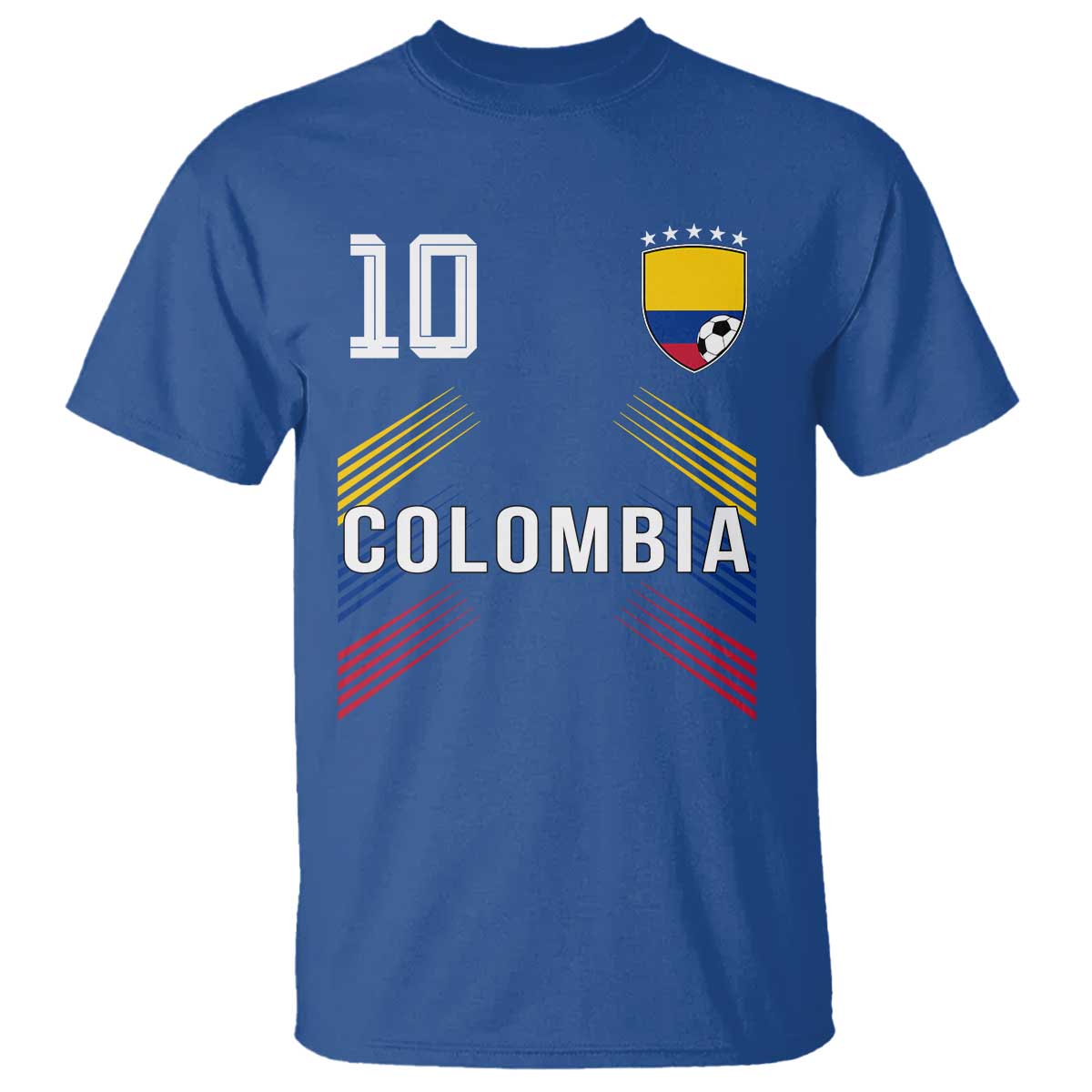 Colombia Soccer Sports Graphic Number 10 Jersey Style T Shirt Proud Colombian Football Fans Game Day Pride