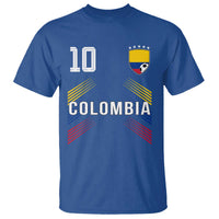 Colombia Soccer Sports Graphic Number 10 Jersey Style T Shirt Proud Colombian Football Fans Game Day Pride