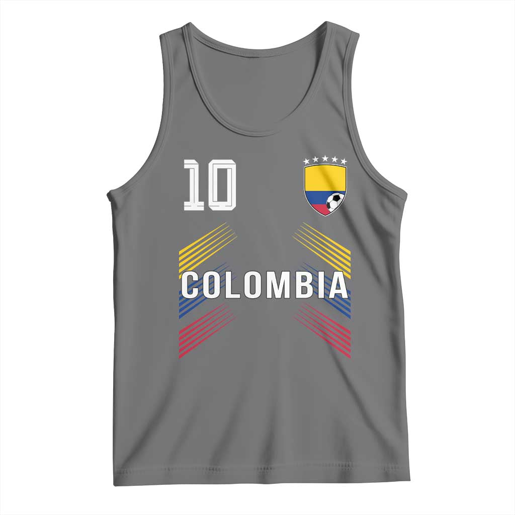 Colombia Soccer Sports Graphic Number 10 Jersey Style Tank Top Proud Colombian Football Fans Game Day Pride