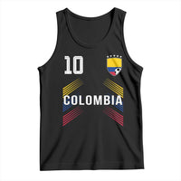 Colombia Soccer Sports Graphic Number 10 Jersey Style Tank Top Proud Colombian Football Fans Game Day Pride