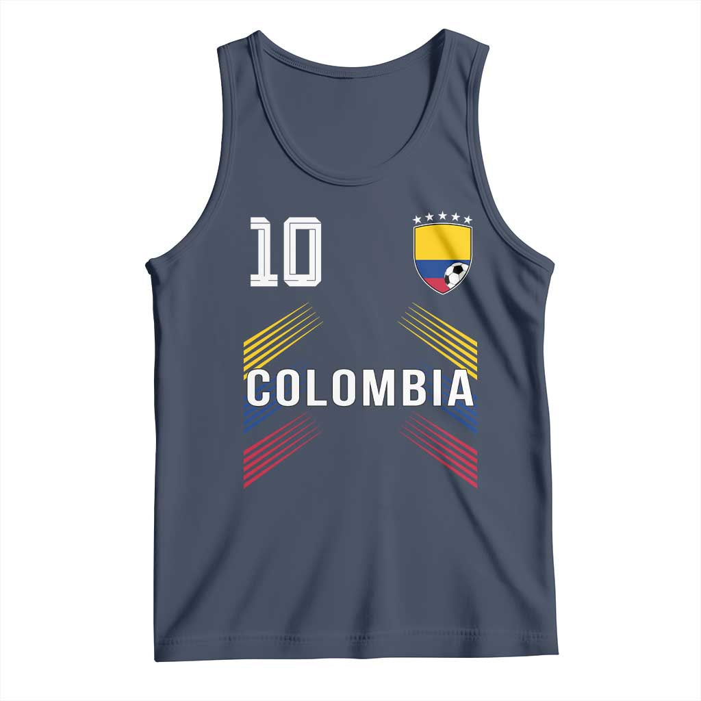 Colombia Soccer Sports Graphic Number 10 Jersey Style Tank Top Proud Colombian Football Fans Game Day Pride