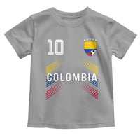 Colombia Soccer Sports Graphic Number 10 Jersey Style Toddler T Shirt Proud Colombian Football Fans Game Day Pride