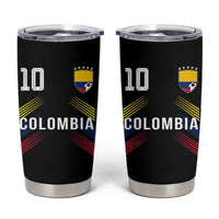 Colombia Soccer Sports Graphic Number 10 Jersey Style Tumbler Cup Proud Colombian Football Fans Game Day Pride