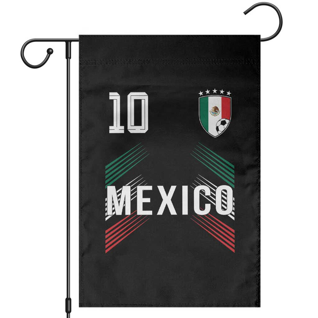 Mexico Soccer Sports Graphic Number 10 Jersey Style Garden Flag Proud Mexican Football Fans Game Day Pride