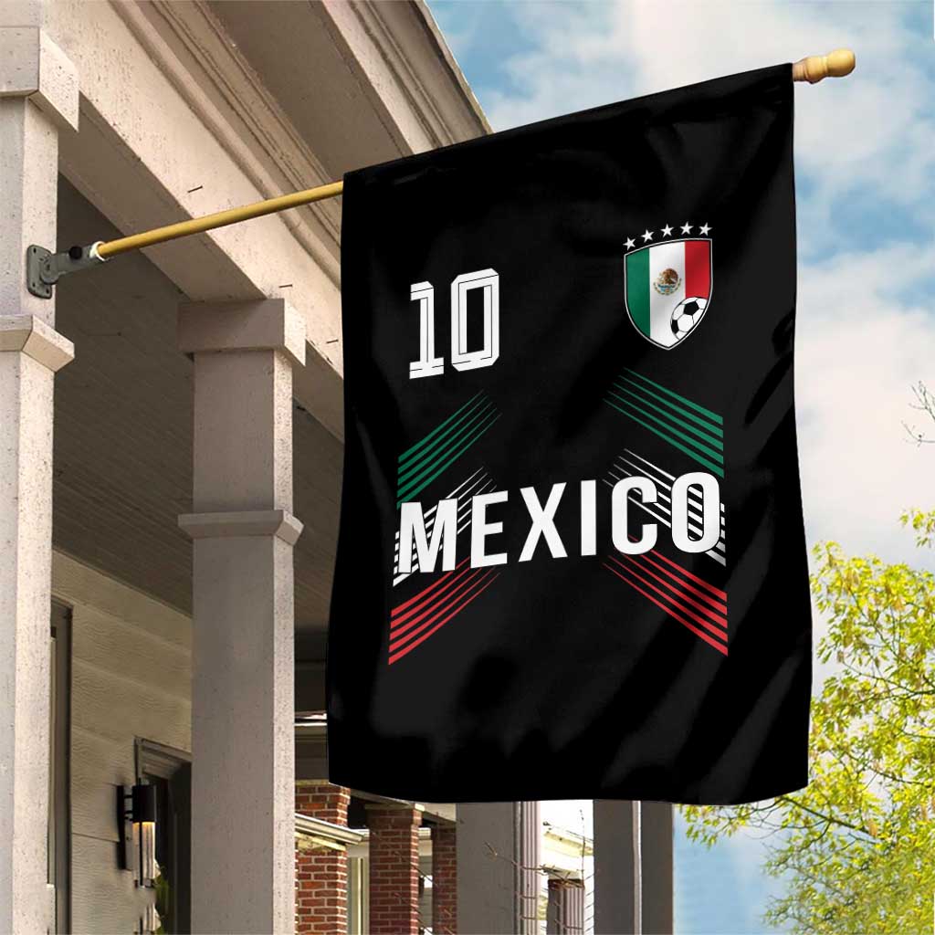 Mexico Soccer Sports Graphic Number 10 Jersey Style Garden Flag Proud Mexican Football Fans Game Day Pride