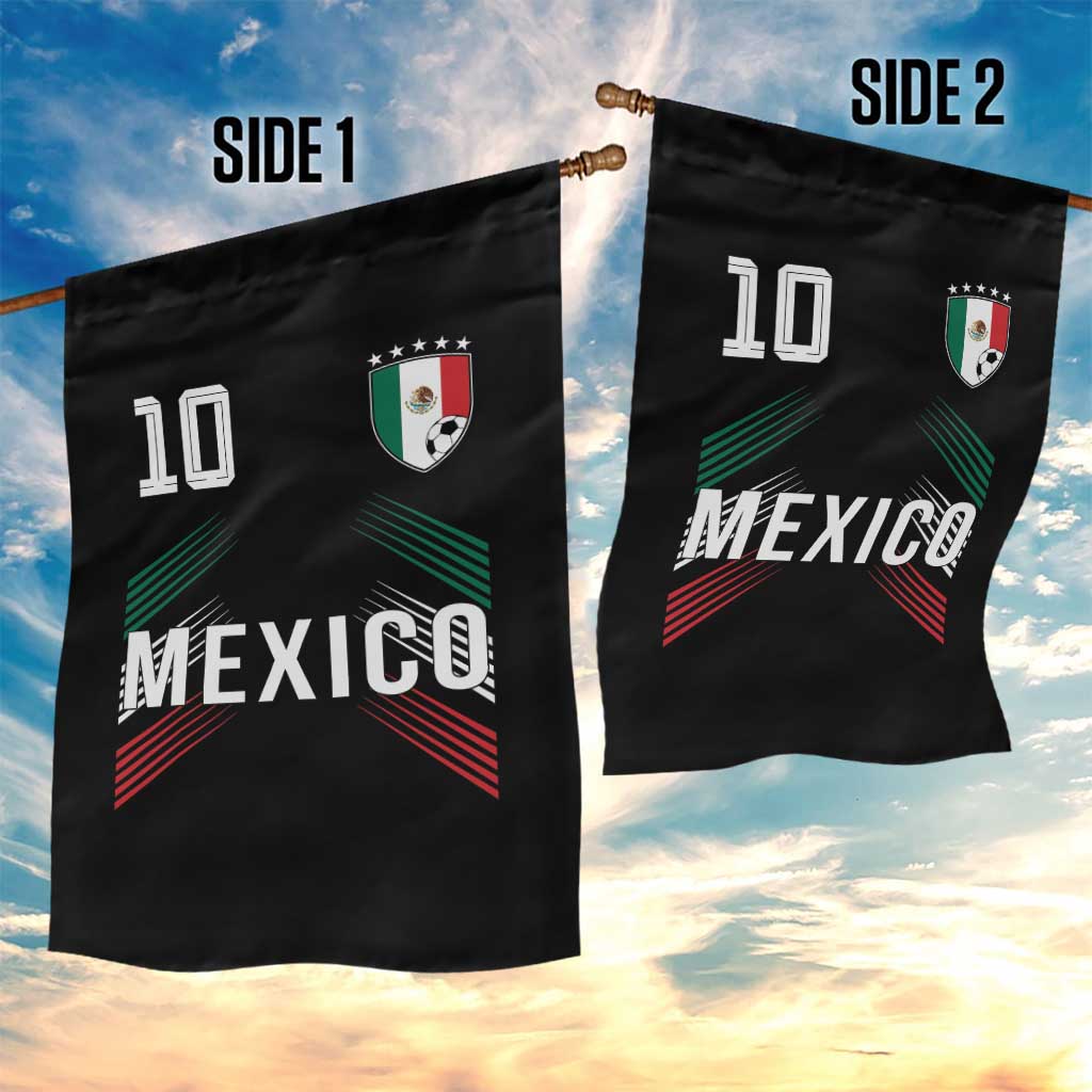 Mexico Soccer Sports Graphic Number 10 Jersey Style Garden Flag Proud Mexican Football Fans Game Day Pride