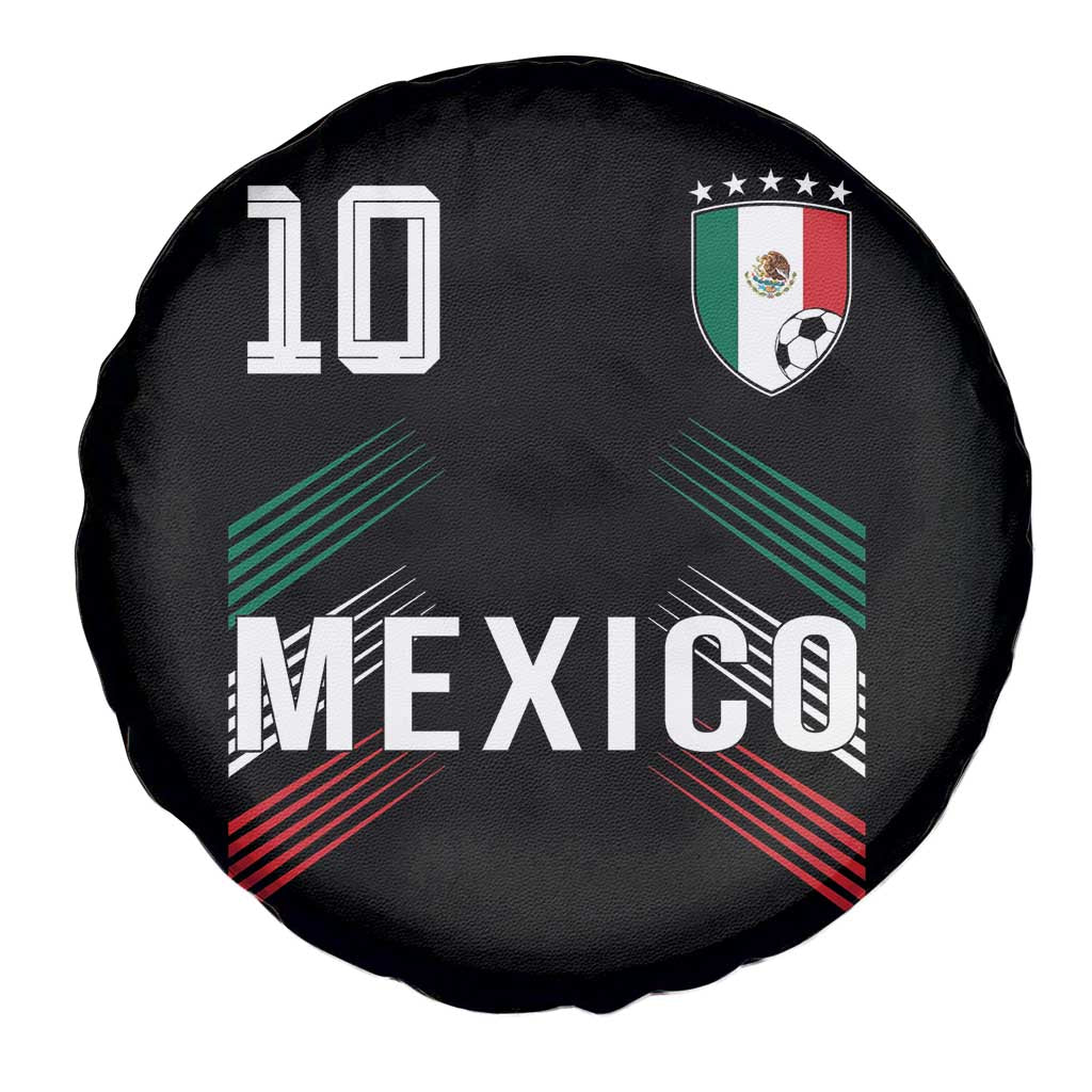 Mexico Soccer Sports Graphic Number 10 Jersey Style Spare Tire Cover Proud Mexican Football Fans Game Day Pride