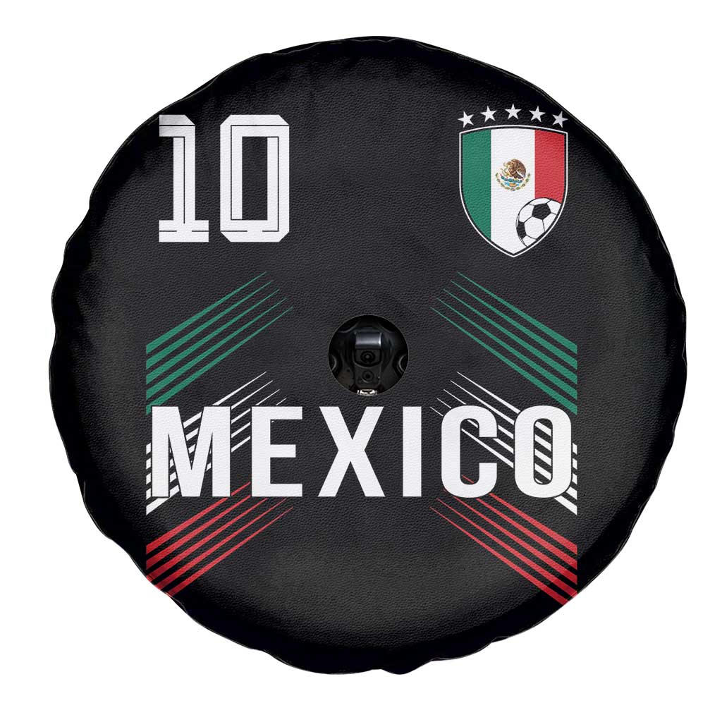 Mexico Soccer Sports Graphic Number 10 Jersey Style Spare Tire Cover Proud Mexican Football Fans Game Day Pride