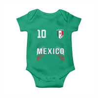 Mexico Soccer Sports Graphic Number 10 Jersey Style Baby Onesie Proud Mexican Football Fans Game Day Pride