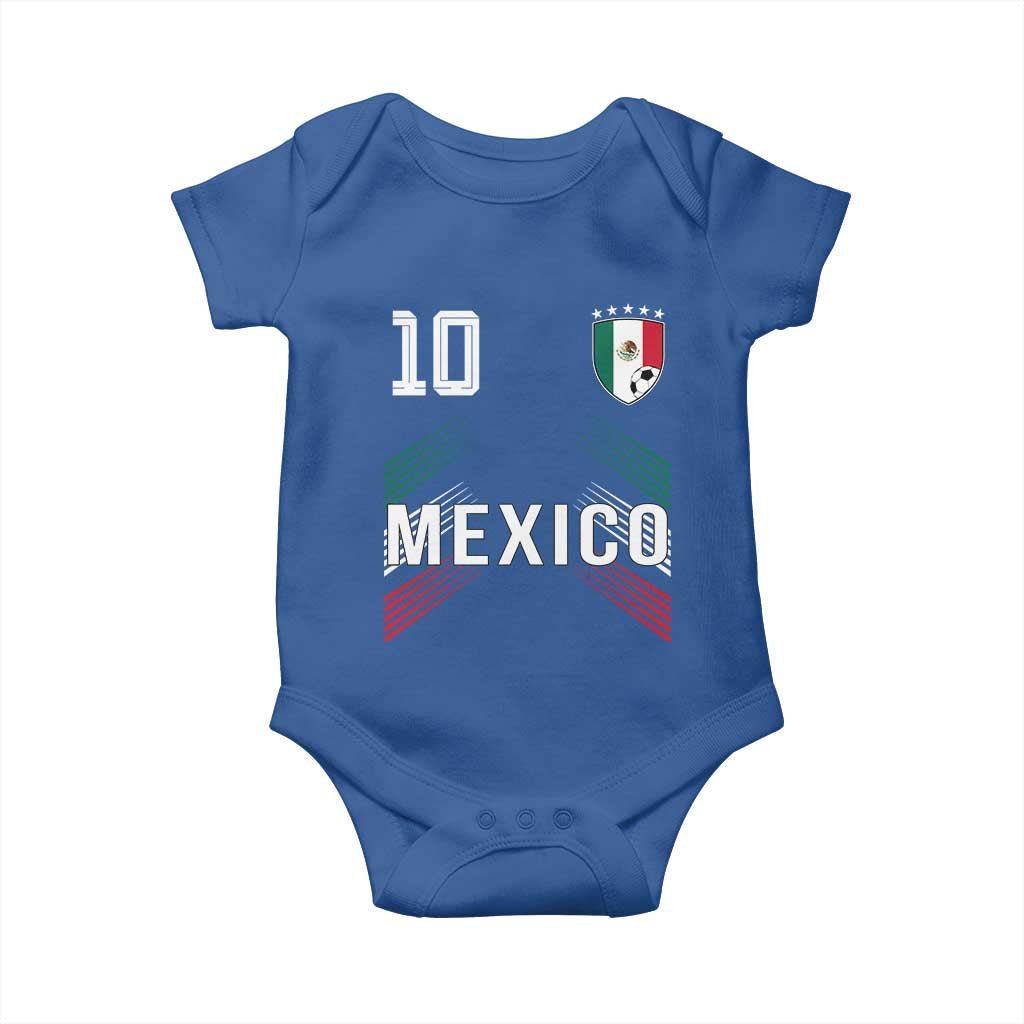 Mexico Soccer Sports Graphic Number 10 Jersey Style Baby Onesie Proud Mexican Football Fans Game Day Pride