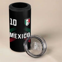 Mexico Soccer Sports Graphic Number 10 Jersey Style 4 in 1 Can Cooler Tumbler Proud Mexican Football Fans Game Day Pride