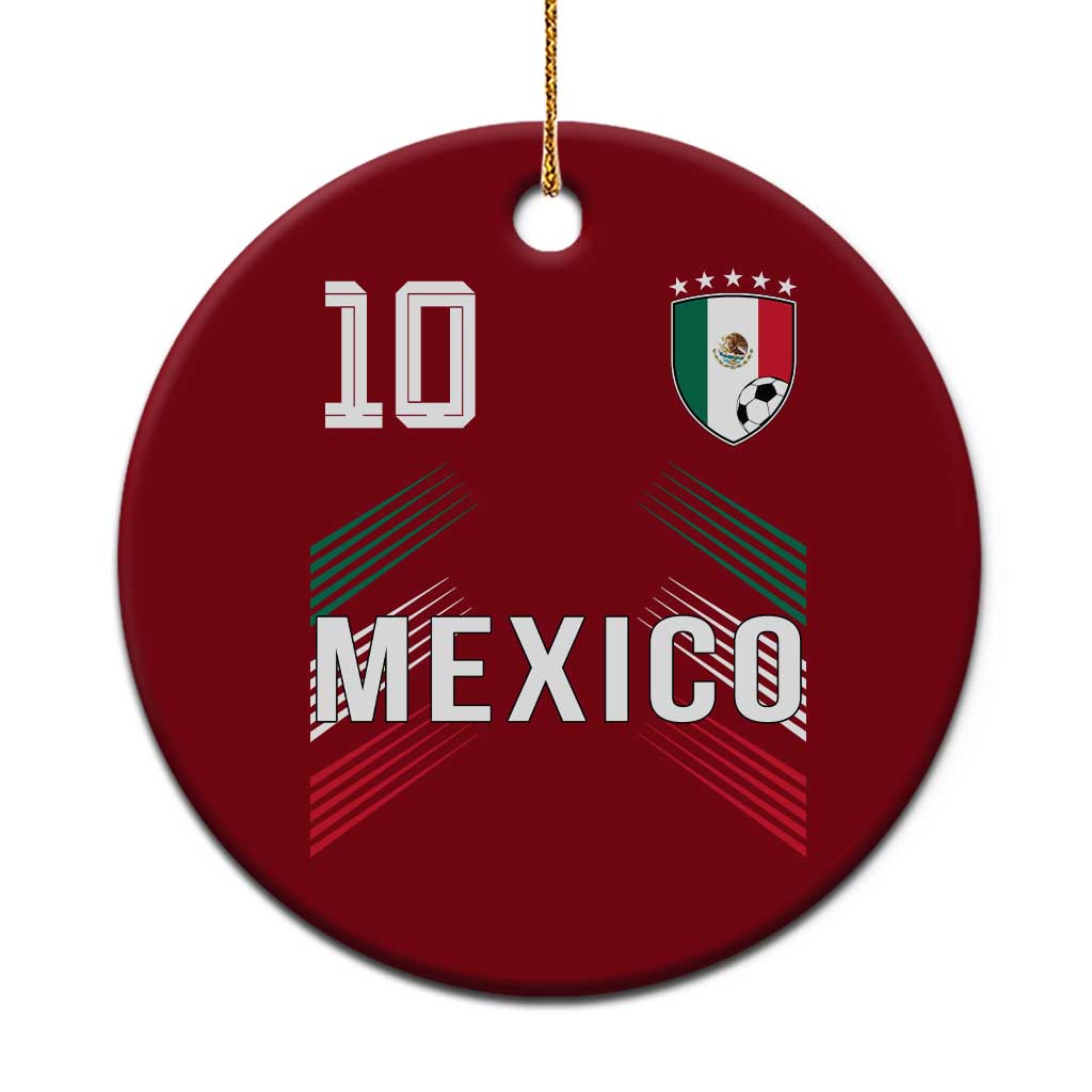 Mexico Soccer Sports Graphic Number 10 Jersey Style Ceramic Ornament Proud Mexican Football Fans Game Day Pride