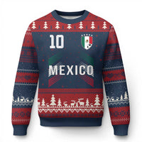 Mexico Soccer Sports Graphic Number 10 Jersey Style Ugly Christmas Sweater Proud Mexican Football Fans Game Day Pride