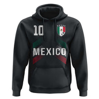 Mexico Soccer Sports Graphic Number 10 Jersey Style Hoodie Proud Mexican Football Fans Game Day Pride