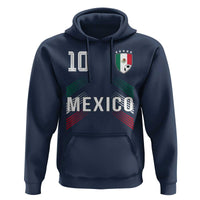 Mexico Soccer Sports Graphic Number 10 Jersey Style Hoodie Proud Mexican Football Fans Game Day Pride