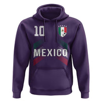 Mexico Soccer Sports Graphic Number 10 Jersey Style Hoodie Proud Mexican Football Fans Game Day Pride
