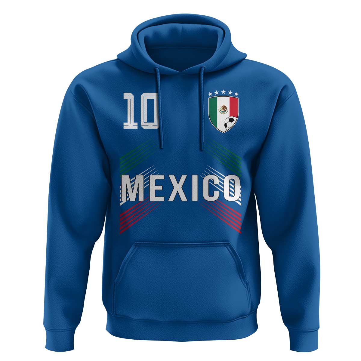 Mexico Soccer Sports Graphic Number 10 Jersey Style Hoodie Proud Mexican Football Fans Game Day Pride