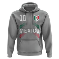 Mexico Soccer Sports Graphic Number 10 Jersey Style Hoodie Proud Mexican Football Fans Game Day Pride