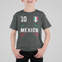 Mexico Soccer Sports Graphic Number 10 Jersey Style T Shirt For Kid Proud Mexican Football Fans Game Day Pride